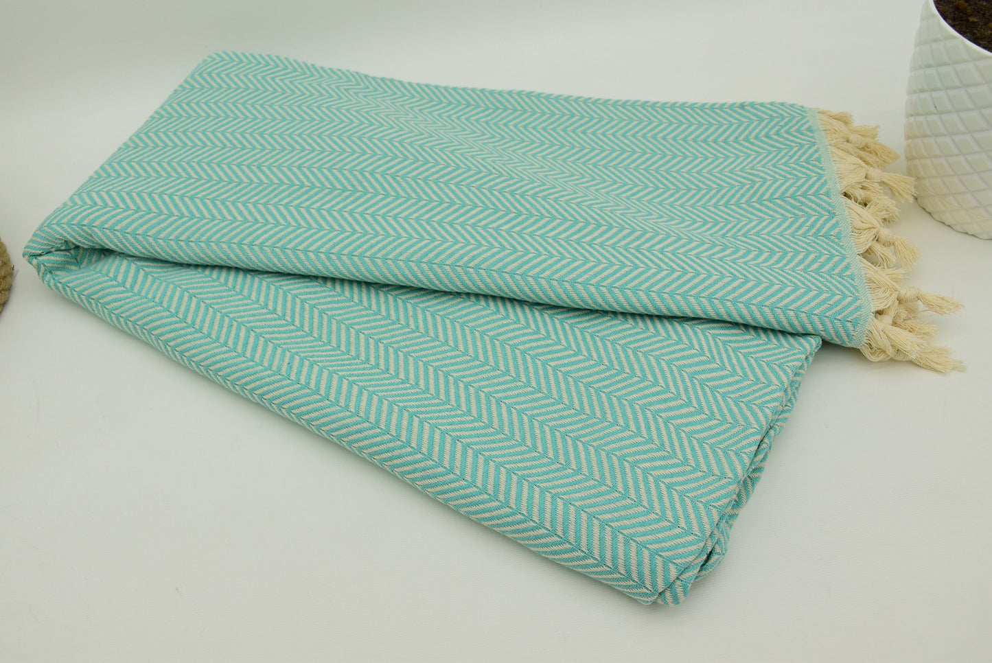 Turkish Blanket Herringbone Throw Bed Cover Table Cover Beach Throw Turkey Bed Rug Mint Green Blanket Arrow Throw 79x90 Bct-Arrw-Pk