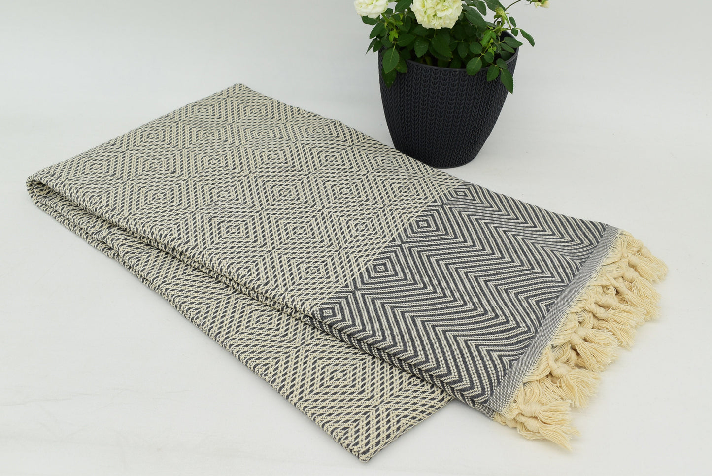 75" x 87", Turkish Blanket,Organic Blanket, Bedding Blanket, Bedspread, Handwoven Blanket, Beach Blanket, Pilates Blanket Bct-Drm-Pk