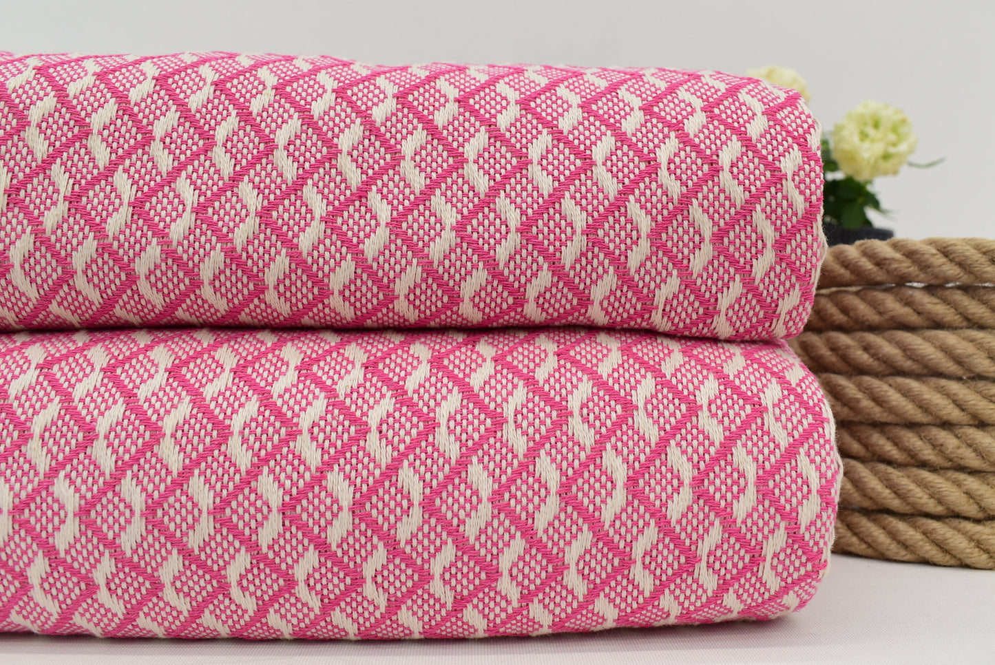 Turkish Blanket,Organic Blanket, Beach Blanket, Throw Blanket, Bedding Blanket, Bedspread, Fuchsia Picnic Blanket, 95" x 103" Bct-Pk-Tc