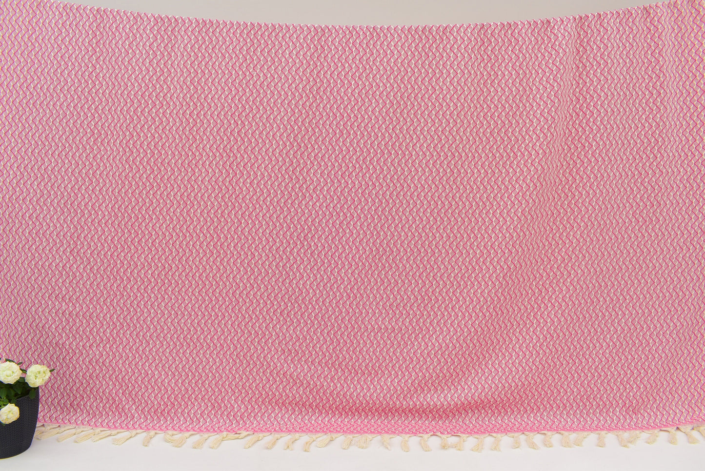 Turkish Blanket,Organic Blanket, Beach Blanket, Throw Blanket, Bedding Blanket, Bedspread, Fuchsia Picnic Blanket, 95" x 103" Bct-Pk-Tc