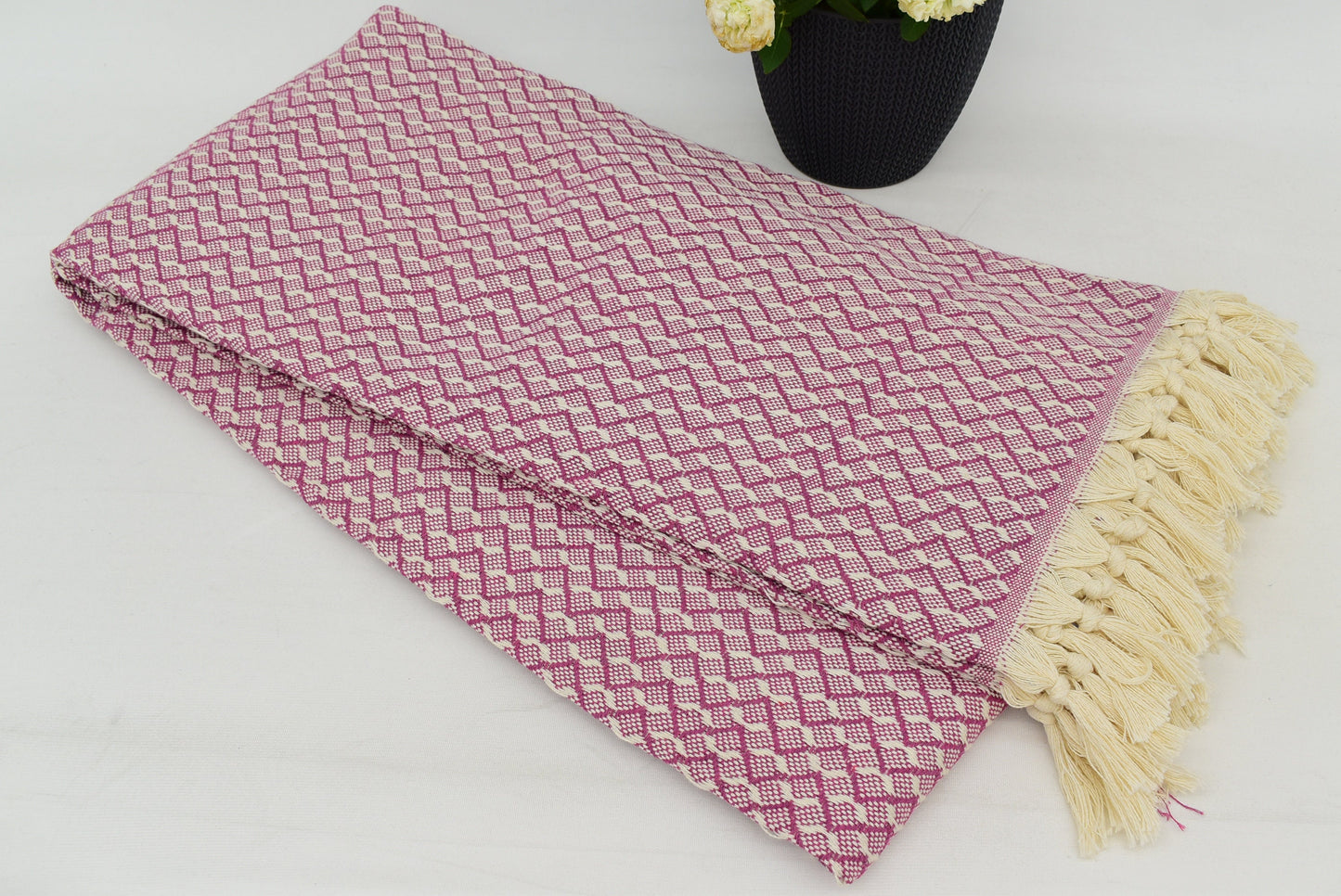 Turkish Blanket,Organic Blanket, Beach Blanket, Throw Blanket, Bedding Blanket, Bedspread, Table Cloth Blanket, 95" x 103" Bct-Pk-Tc