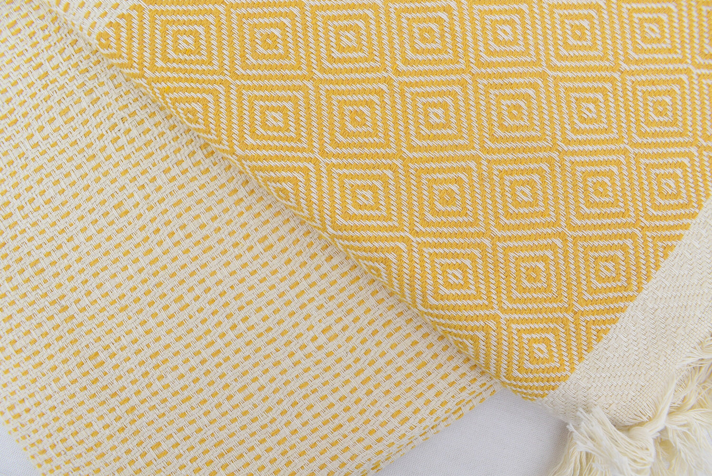 Blanket,Turkish Blanket,Throw, Yellow Diamond Blankets Bed Cover, Organic Cotton Towels,79x90 Blanked , Natural Blanket, Iso-Nfs-Pk