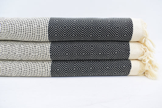 Kuscheldecke, Türkische Decke, Black Diamond Decken Bettüberwurf, Bio-Baumwollhandtücher, 200x230 Decke, Hoteldecke, Iso-Nfs-Pk