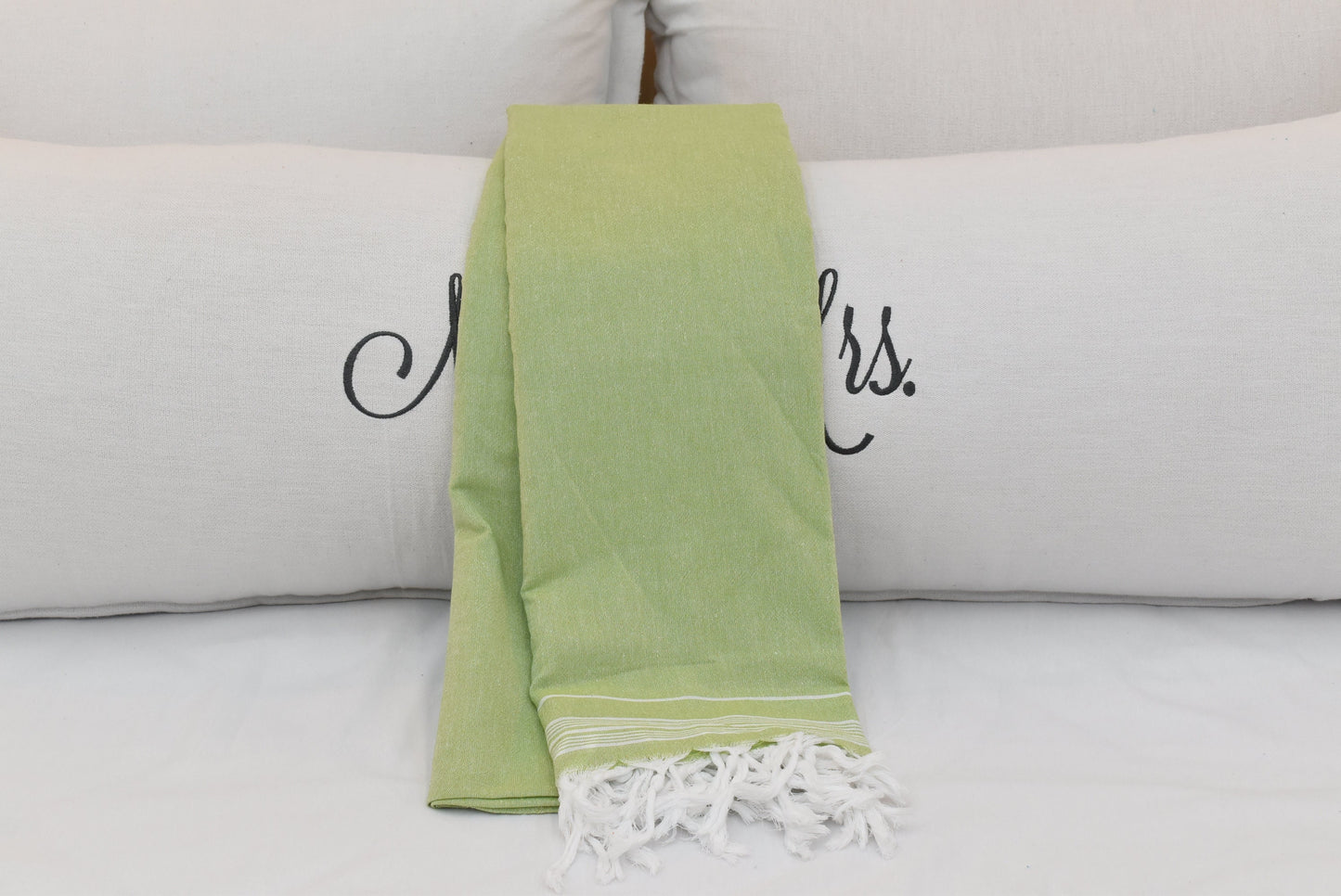 Turkish Blanket, Bedspread, 60"x92",Striped Blanket,Throw Blanket, Pistachio Green Blanket,Wholesale Blanket,Sofa Blanket Bll-Crsf-Pk