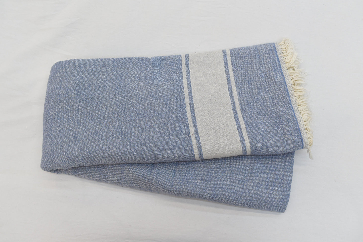 Blue Cotton Turkish Blanket, 150x180 cm-60x70 inches,Tablecloth, Beach Blanket, Outdoor Blanket,Aztec Blanket, Picnic Blanket Bll-SftSft-Pk