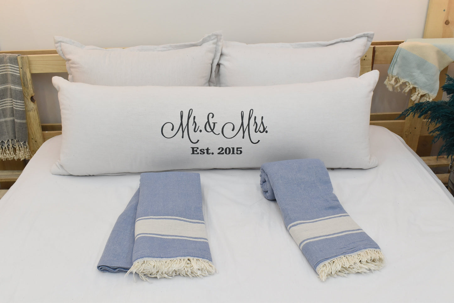 Blue Cotton Turkish Blanket, 150x180 cm-60x70 inches,Tablecloth, Beach Blanket, Outdoor Blanket,Aztec Blanket, Picnic Blanket Bll-SftSft-Pk