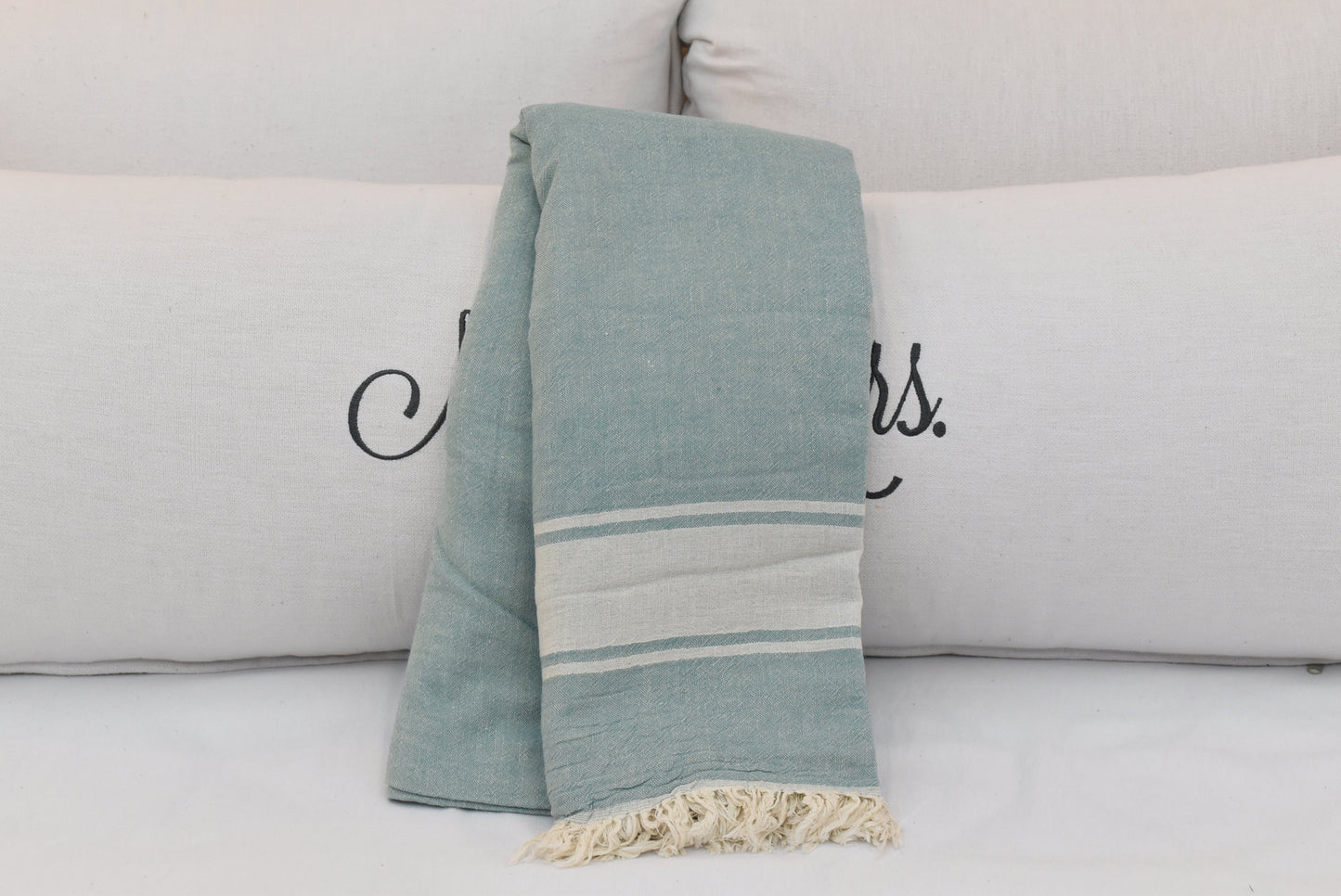 Turkish Blanket, Green Bedcover,150x180 cm-60x70 inches,Tablecloth, Beach Blanket,Outdoor Blanket,Aztec Blanket,Picnic Blanket Bll-SftSft-Pk
