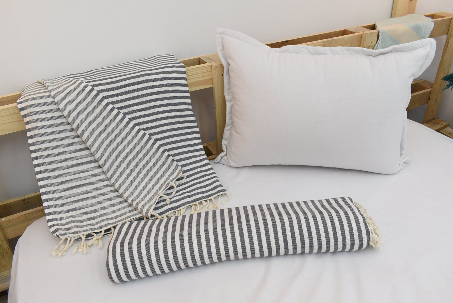 Dark Gray Turkish Blanket, Throw Blanket, Curtain, Striped Blankets, Beach Blanket, 200x260 cm-78x102 inches, Outdoor Blanket Bll-Aksy-Pk