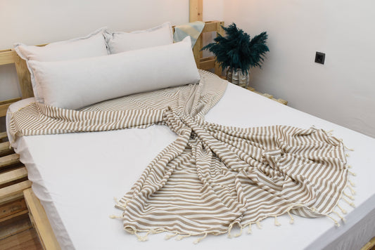 Braune Überwürfe, Türkische Decke, Überwurfdecke, Vorhang, Gestreifte Decken, Stranddecke, 200x210 cm-78x82 inches, Outdoor-Decke Bll-Aksy-Pk