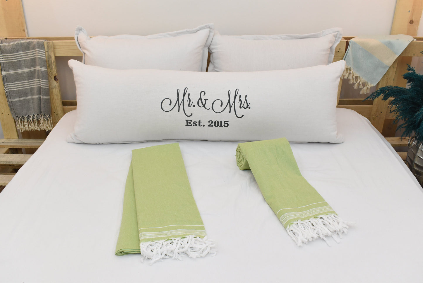 Turkish Blanket, Bedspread, 60"x92",Striped Blanket,Throw Blanket, Pistachio Green Blanket,Wholesale Blanket,Sofa Blanket Bll-Crsf-Pk