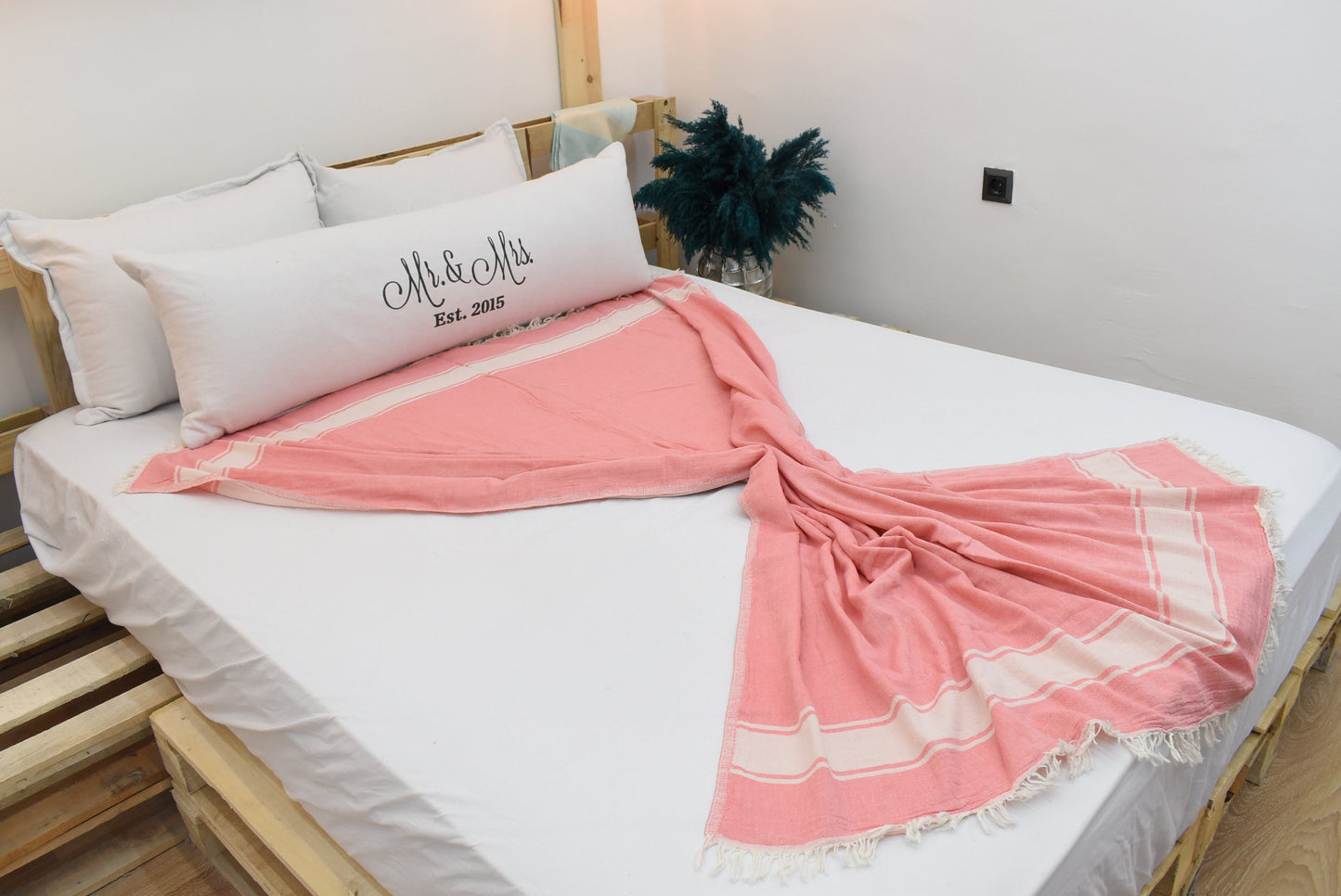 Turkish Aztec Blanket, 150x180 cm-60x70 inches,PINK Tablecloth, Beach Blanket, Outdoor Blanket,Aztec Blanket, Picnic Blanket Bll-SftSft-Pk