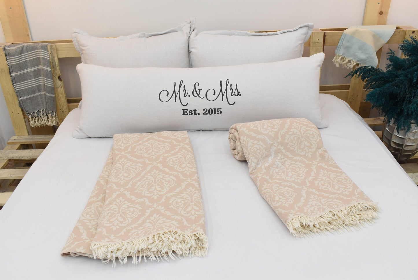 Light Brown Beach Blanket,Turkish Blanket, 260x270cm-102x106 inches,Couch Blanket,Oversize Blanket,Throw Blanket, Gift Blanket Bll-DzBrk-Pk