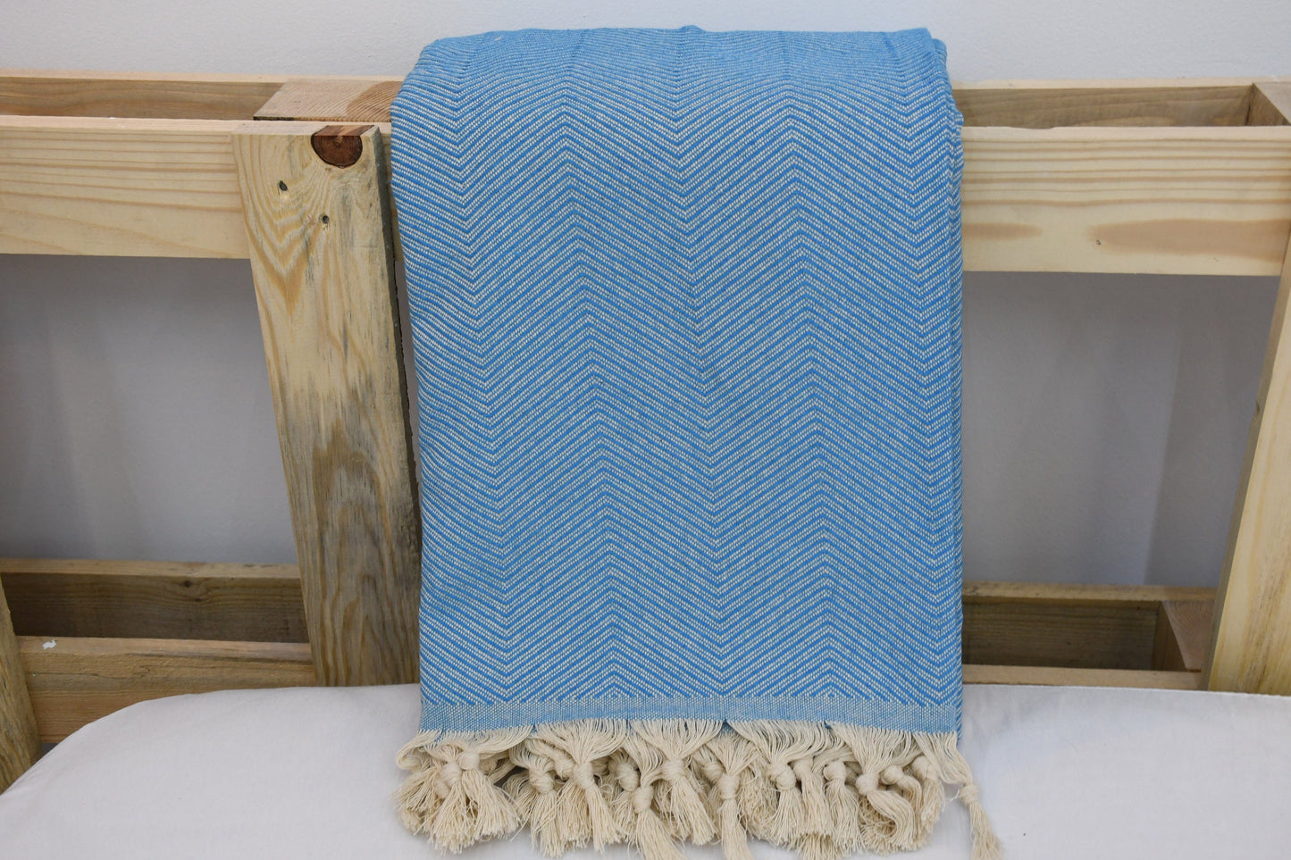 Bedspread, Throw Blanket, Turkish Blanket, Organic Cotton Blanket, Turquoise Blanket, Diamond Design Blanket, 67"x86" Blanket, Shsr-Arrw-Pk