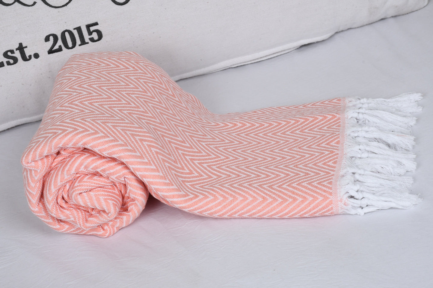 Turkish Blanket, Wedding Blanket, Turkish Bed Blanket, Blanket, Picnic Blanket, Bedcover, Coral Bedspread, 78x94 inches Blanket, Iso-Dml-Pk