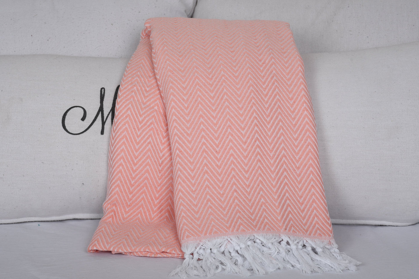 Turkish Blanket, Wedding Blanket, Turkish Bed Blanket, Blanket, Picnic Blanket, Bedcover, Coral Bedspread, 78x94 inches Blanket, Iso-Dml-Pk