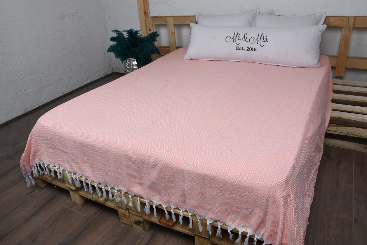 Turkish Blanket, Wedding Blanket, Turkish Bed Blanket, Blanket, Picnic Blanket, Bedcover, Coral Bedspread, 78x94 inches Blanket, Iso-Dml-Pk