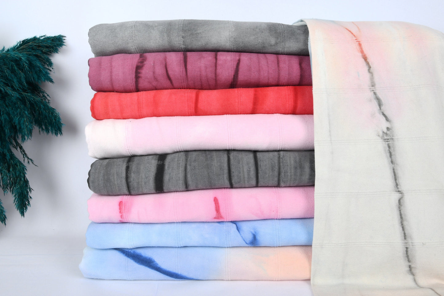 Home Decor Blanket, Turkish Blanket, Large Towel, Striped Tie Dye Throw, 71x87 Inches Cotton Blanket, Bed Cover, Turkish Blanket