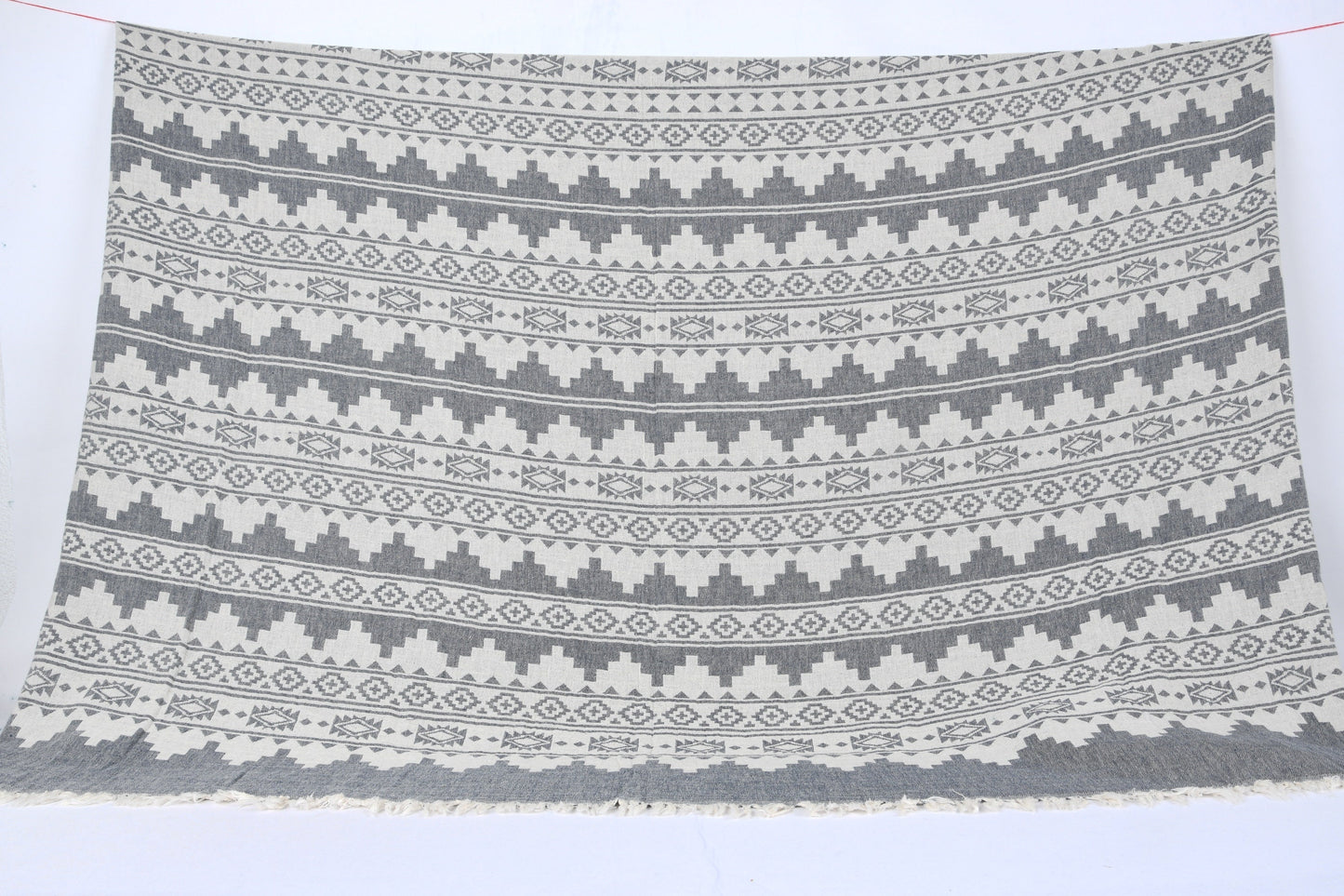 Turkish Blanket, Throw Blanket, Winter Blanket, Kilim Bedspread, 79x87 Inches Cotton Bedspread, Table Cover, Turkey Throw