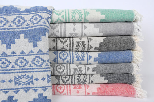 Großes Handtuch, türkische Decke, Winterdecke, Kilim-Überwurf, 142x216 cm Baumwolldecke, Sofabezug, Geschenkdecke, dekorative Decke