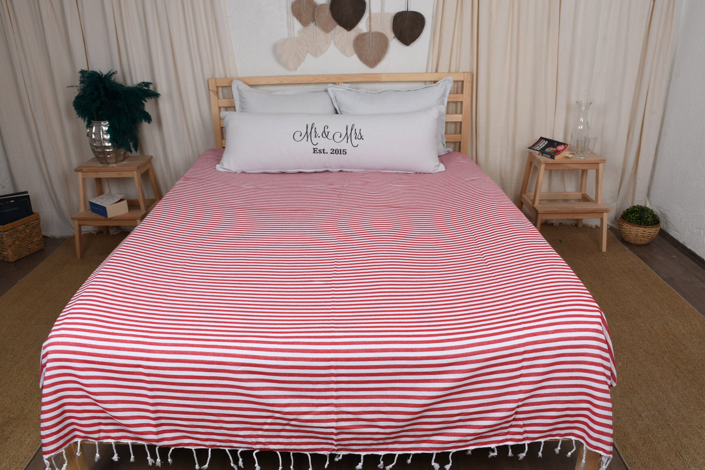 Turkish Blanket, Large Towel, Home Decor Blanket, Striped Blanket, 75x103 Inches Cotton Bedspread, Table Cover, Bulk Order Throw