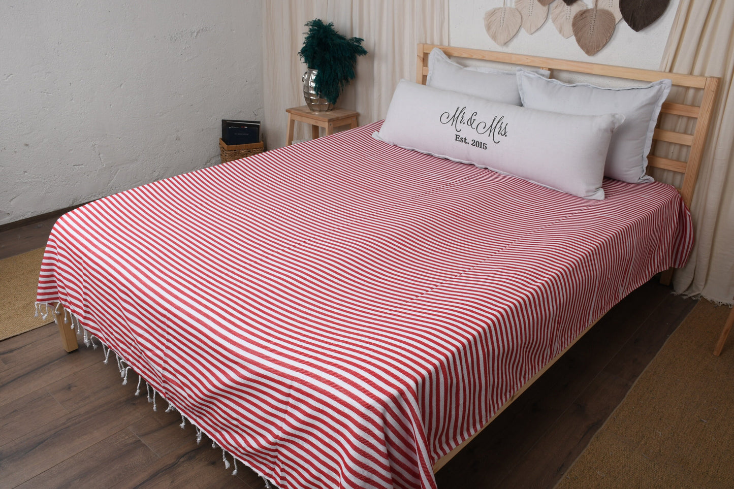 Turkish Blanket, Large Towel, Home Decor Blanket, Striped Blanket, 75x103 Inches Cotton Bedspread, Table Cover, Bulk Order Throw