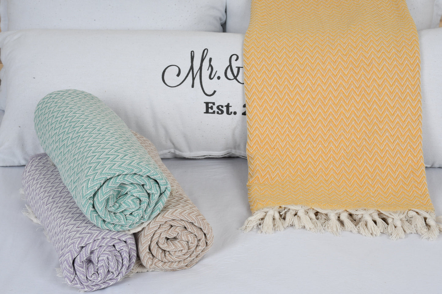 Home Decor Blanket, Turkish Blanket, Large Towel, Chevron Blanket, 63x75 Inches Cotton Blanket, Wedding Gift Blanket, Gift Blanket