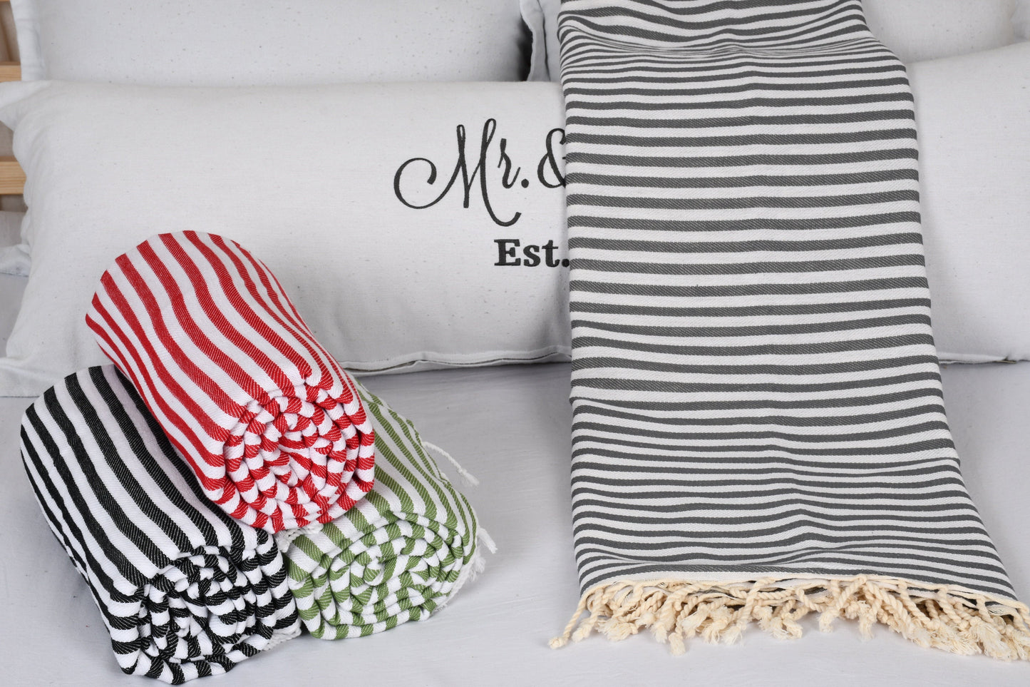 Turkish Blanket, Large Towel, Home Decor Blanket, Striped Blanket, 75x103 Inches Cotton Bedspread, Table Cover, Bulk Order Throw