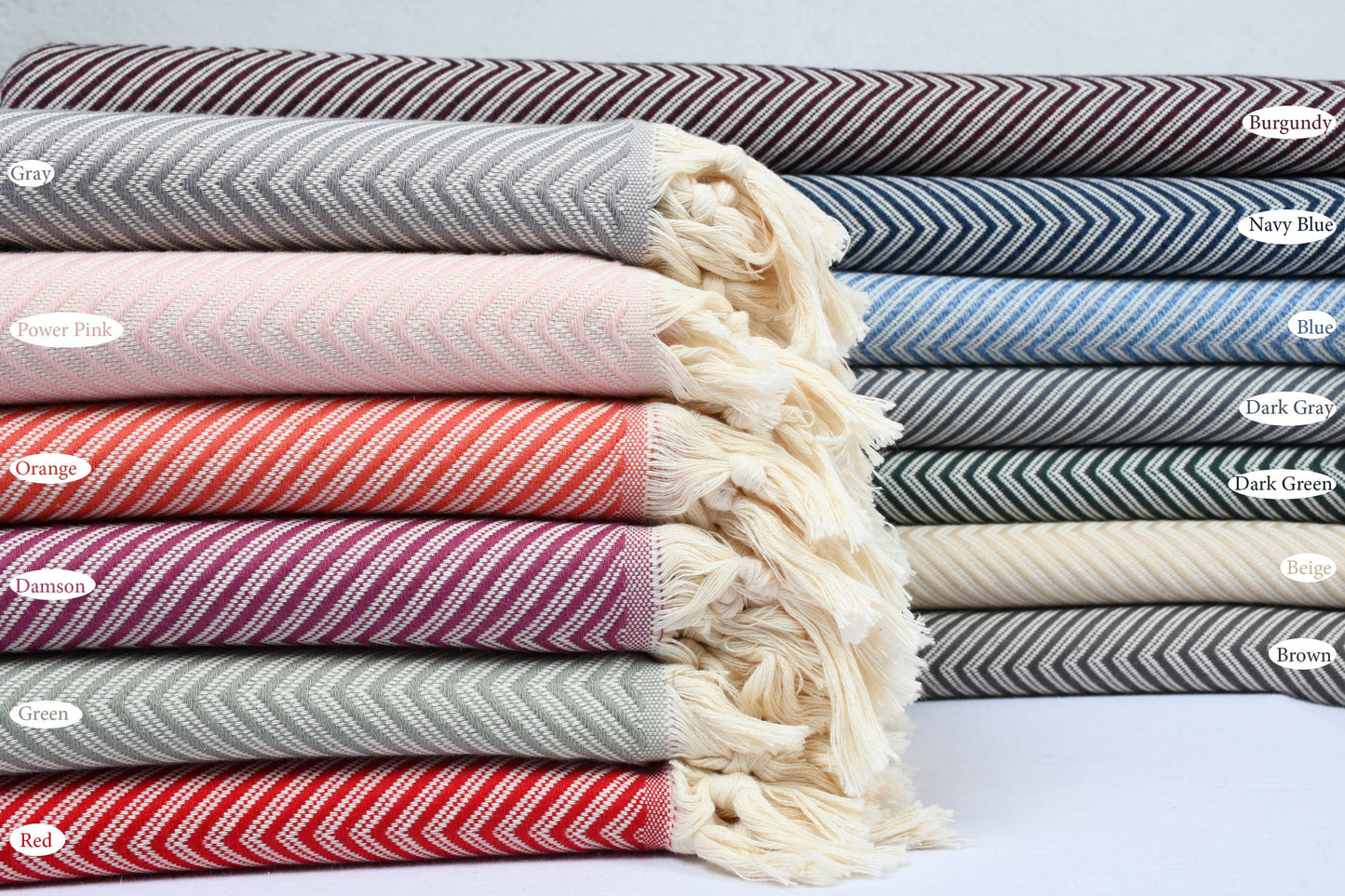 Large Towel, Winter Blanket, Turkish Blanket, Striped Bedspread, 79x91 Inches Cotton Blanket, Couch Cover, Oversize Blanket