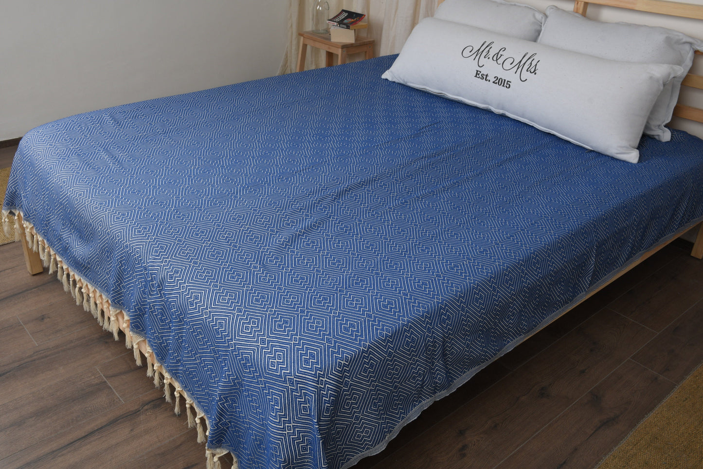 Wholesale Blankets, Turkish Blanket, Diamond Sax Blue Throw, 79x91 Inches Sofa Cover, Bulk Order Blanket, Oversize Throw, Warm Bedspread