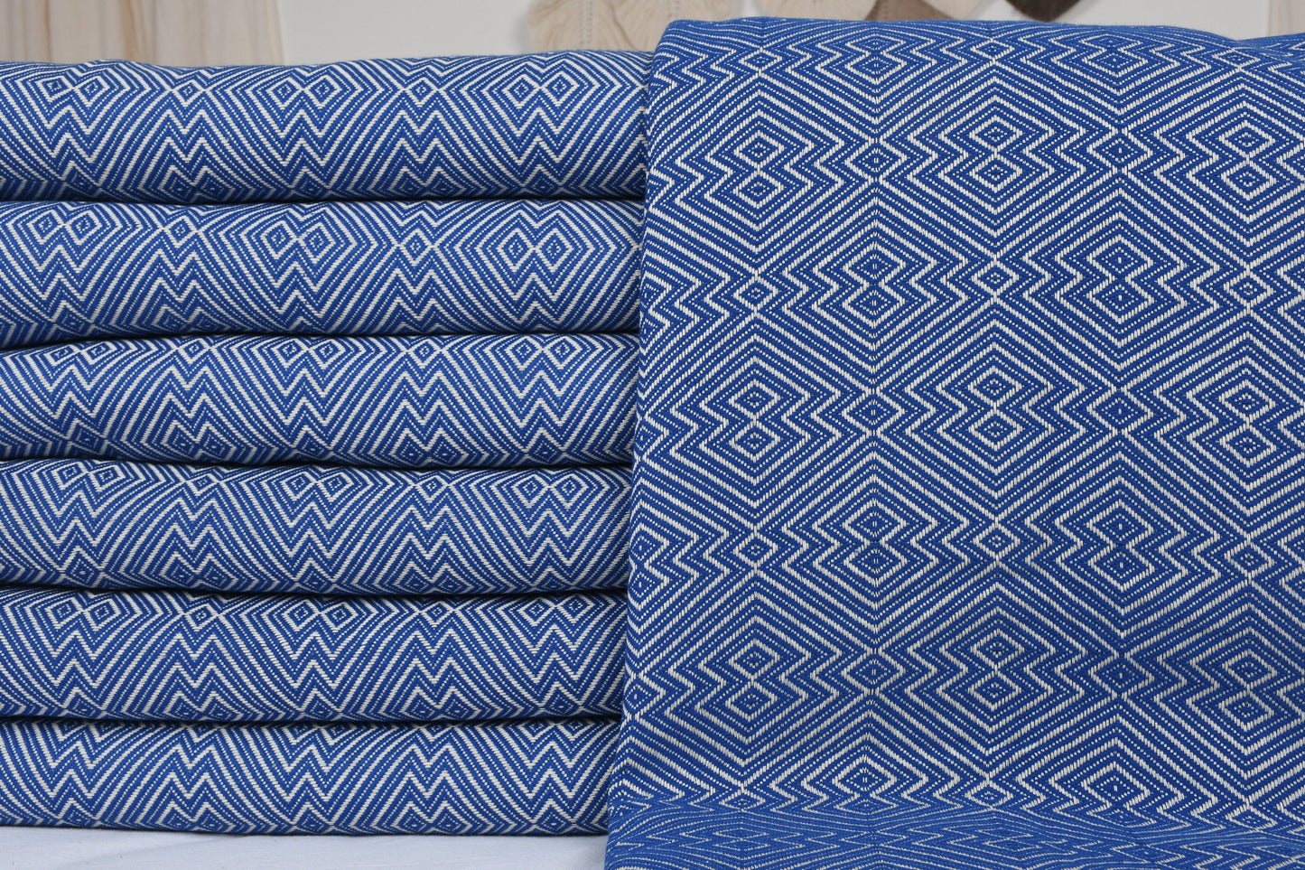 Wholesale Blankets, Turkish Blanket, Diamond Sax Blue Throw, 79x91 Inches Sofa Cover, Bulk Order Blanket, Oversize Throw, Warm Bedspread