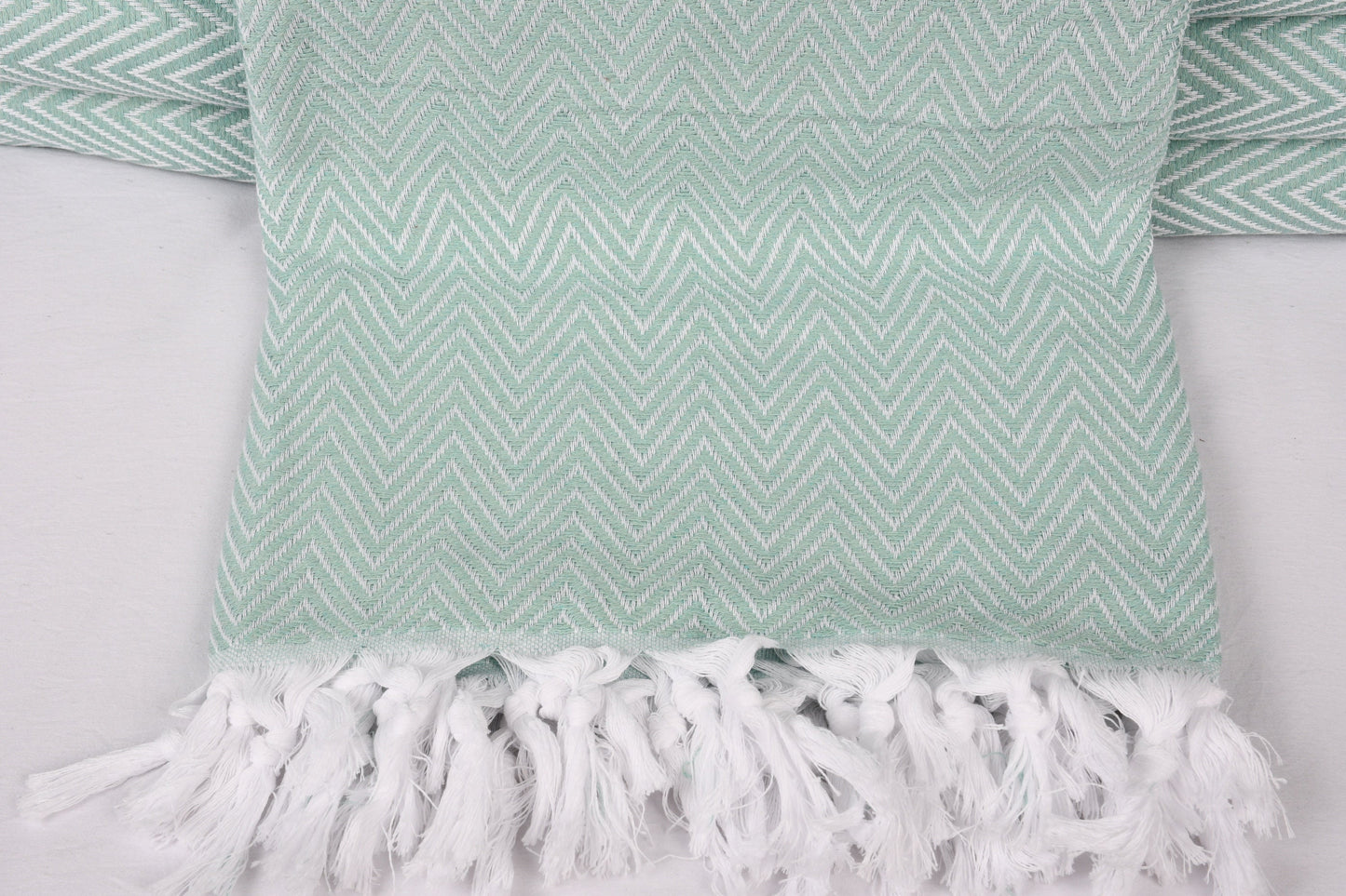 Turkish Bedspread, Picnic Blanket, Chevron Bedcover, 71x87 Inches Table Cover, Wholesale Bedspread, Mint Blanket, Decorative Bedspread