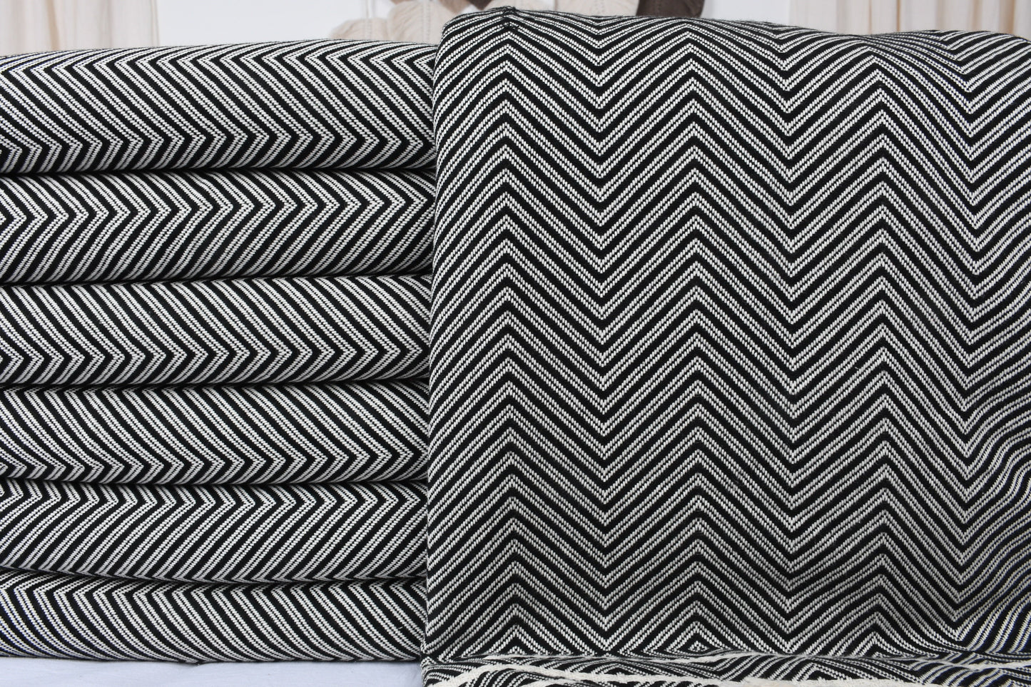 Turkish Bedspread, Picnic Blanket, Diamond Black Throw, 71x95 Inches Couch Cover, Yoga Bedspread, Camping Bedspread, Couch Bedcover