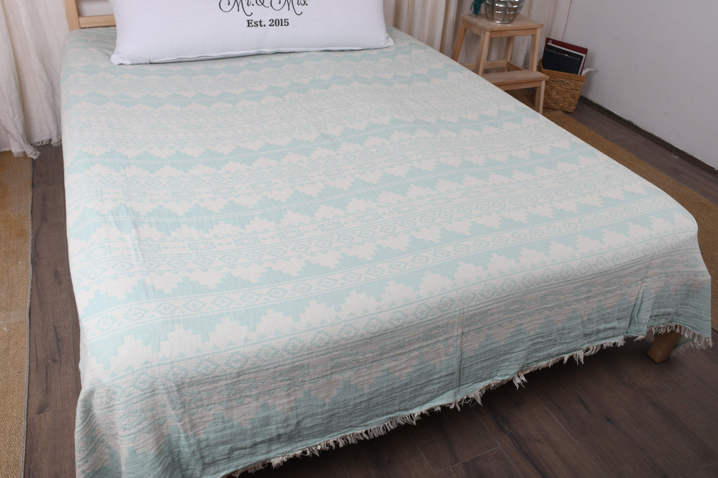 Home Decor Blanket, Sofa Blanket, Kilim Blanket, 79x91 Inches Couch Cover, Mint Bedding Throw, Couch Throw, Bulk Order Throw