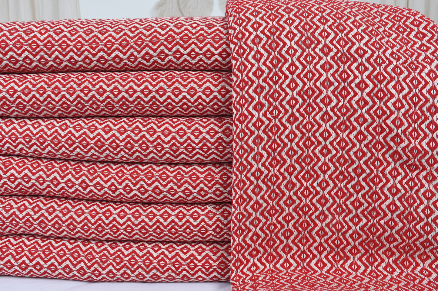 Wholesale Blankets, Turkish Bedspread, Diamond Red Bedcover, 79x95 Inches Shower Curtain, Wholesale Blanket, Pilates Throw, Couch Throw