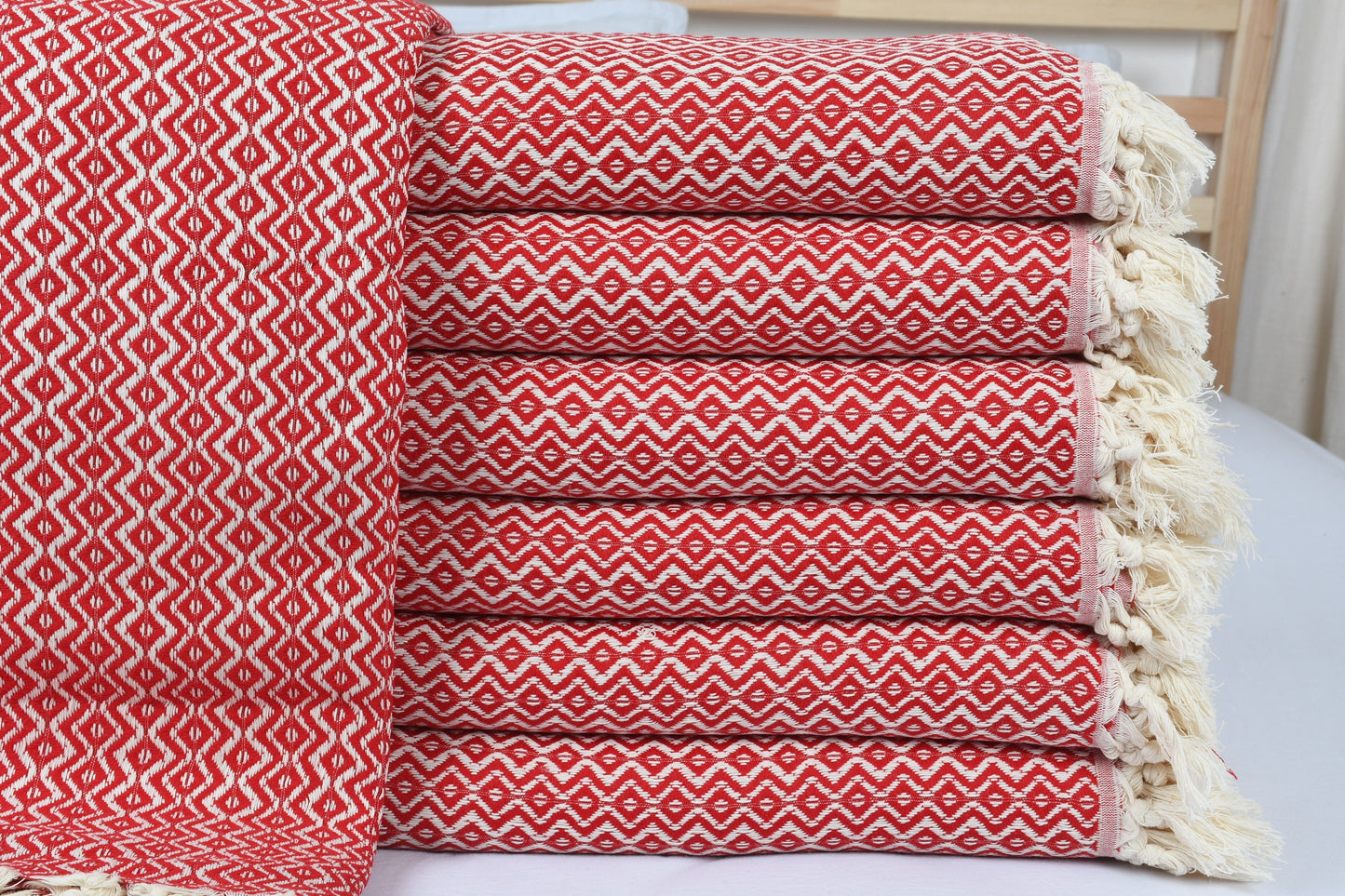 Wholesale Blankets, Turkish Bedspread, Diamond Red Bedcover, 79x95 Inches Shower Curtain, Wholesale Blanket, Pilates Throw, Couch Throw