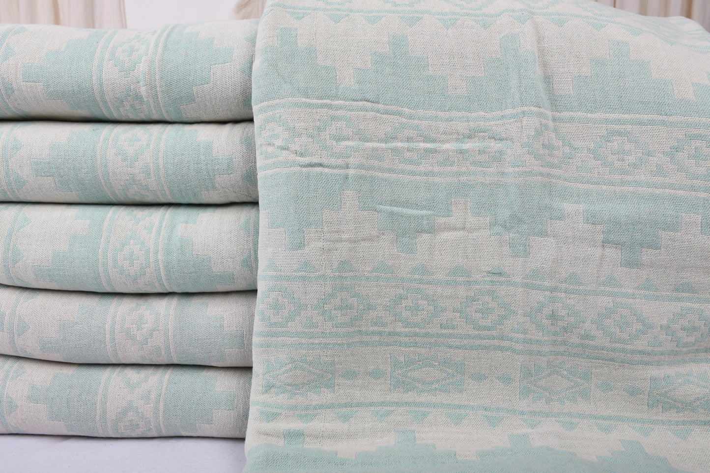 Home Decor Blanket, Sofa Blanket, Kilim Blanket, 79x91 Inches Couch Cover, Mint Bedding Throw, Couch Throw, Bulk Order Throw