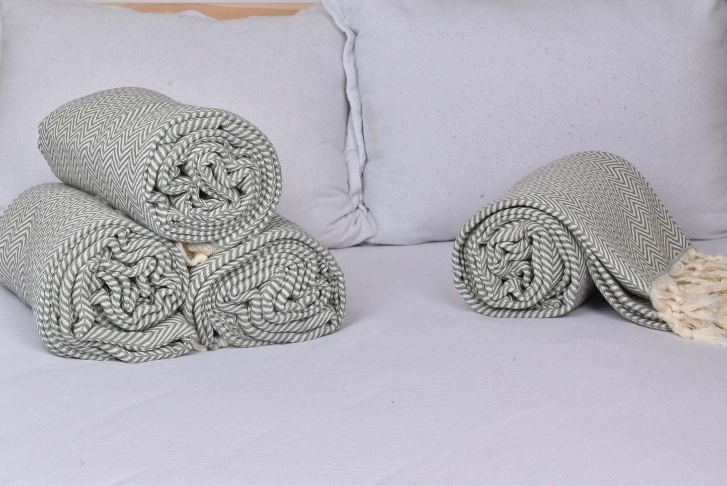 Wholesale Blankets, Wedding Gift Blankets, Light Khaki Green Bedspread, Chevron Blanket, 75x91 Inches Bridesmaid Gift