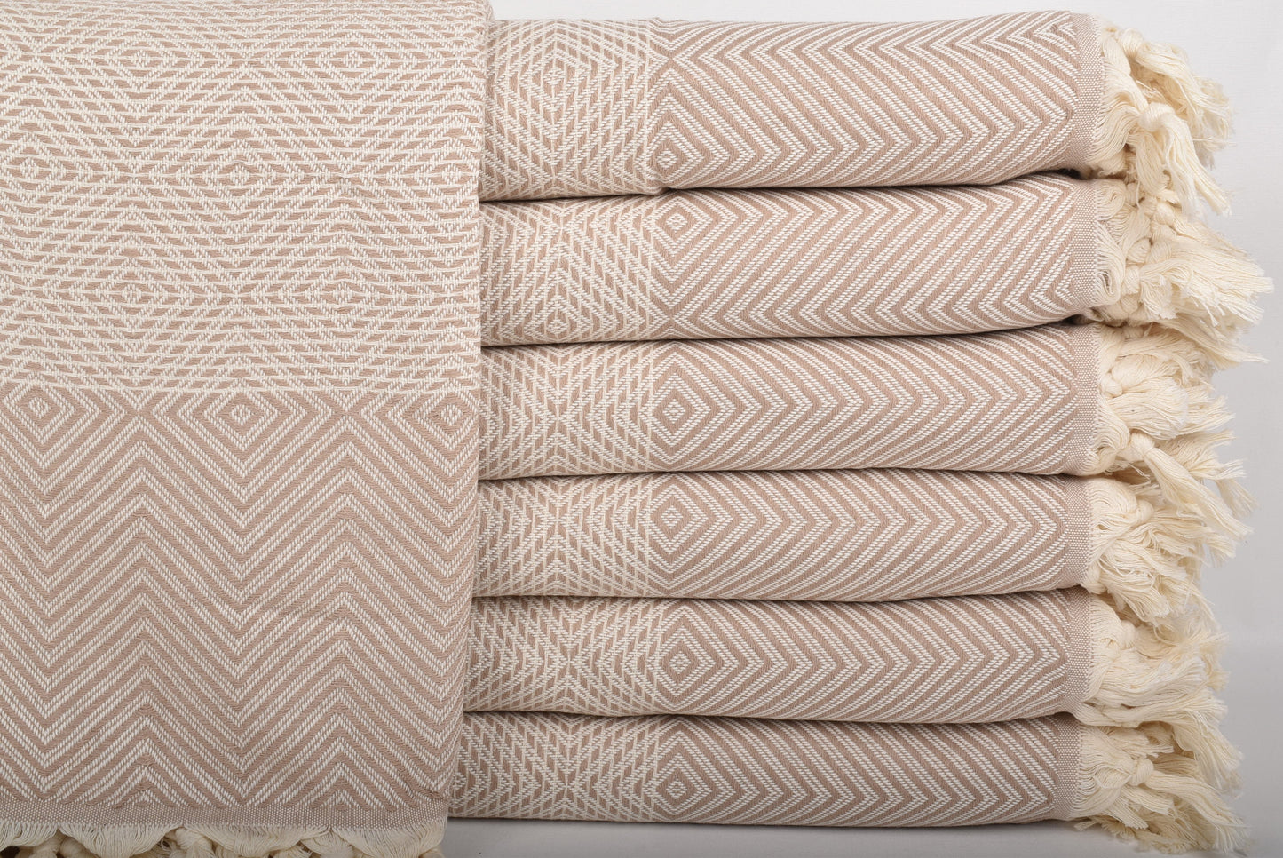 Large Towel, Sofa Blanket, Light Brown Blanket, Diamond Blanket, 79x91 Inches Table Cover, Turkey Blanket, Designer Throw, Organic Blanket