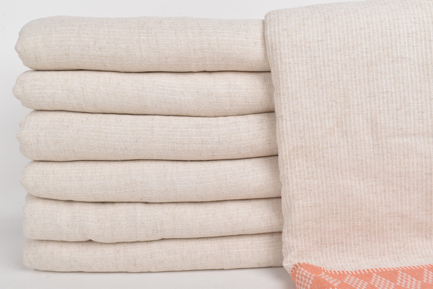 Personalized Blanket, Personalized Gifts, Orange Blanket, Kilim Design Blanket, 87x99 Inches Linen Bedspread, Wedding Gift Blanket