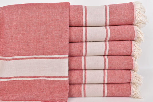 Personalisierte Geschenke, Großes Handtuch, Rote Tagesdecke, Gestreifte Decke, 152x180 cm Sofabezug, Bio-Decke, Übergroße Bettdecke