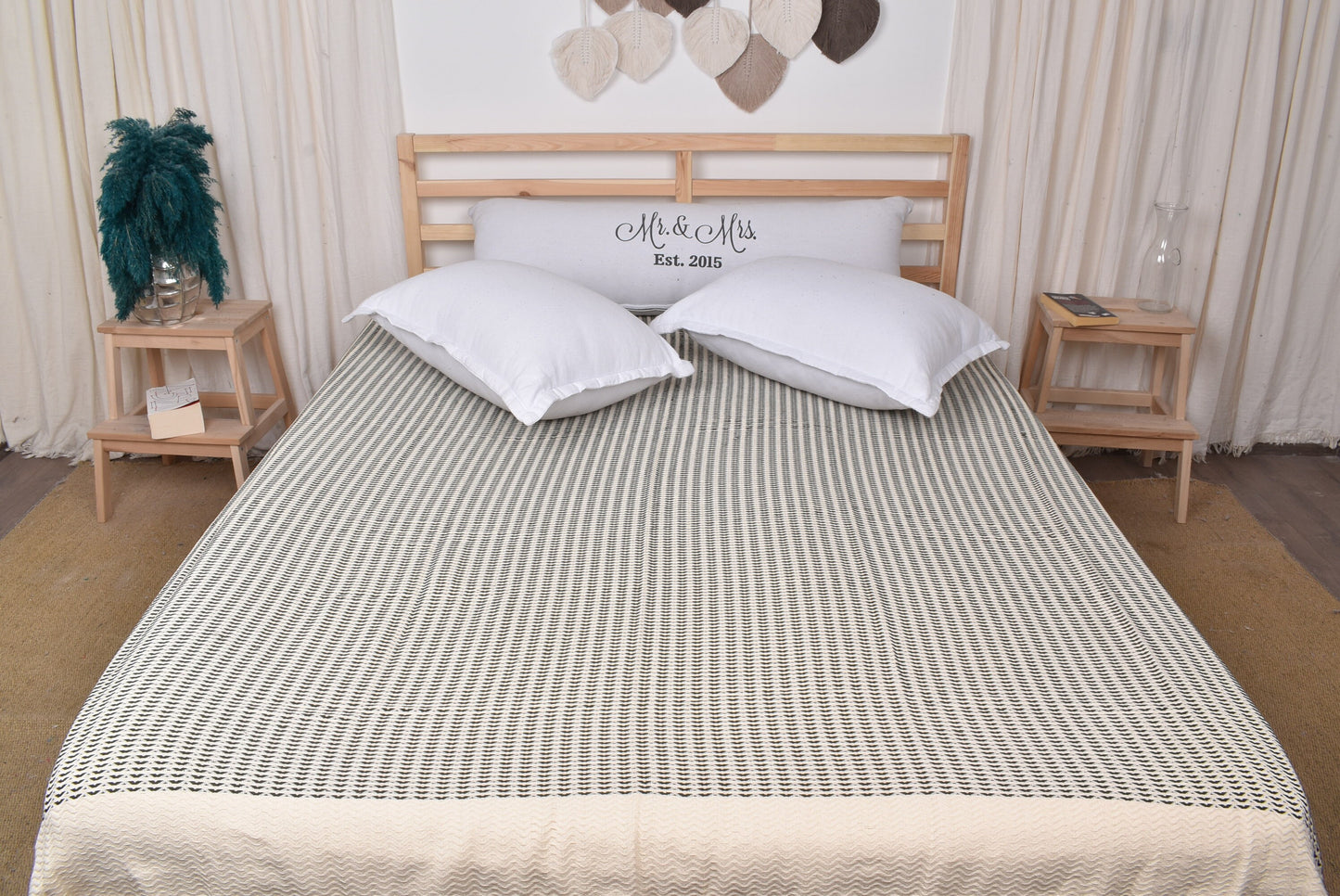 Wedding Gift Blankets, Beach Blanket, Khaki Green Bedcover, Diamond Bedspread, 75x89 Inches Wedding Gift Blanket, Designer Bedcover