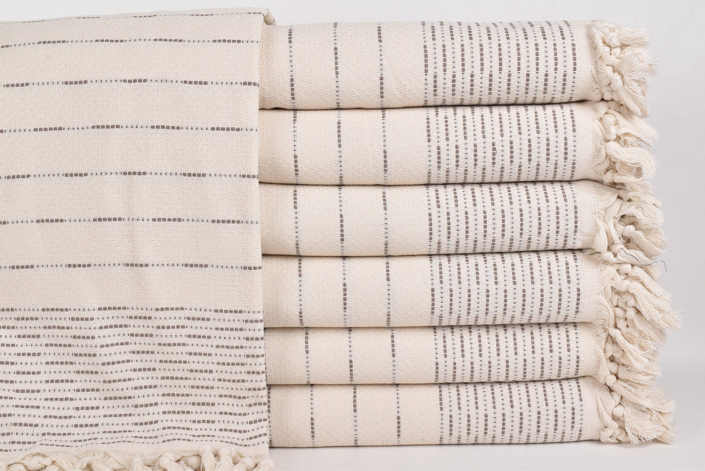 Picnic Blanket, Beach Blanket, Brown Bedspread, Striped Design Throw, 91x97 Inches Wedding Gift Blanket, Turkey Bedcover
