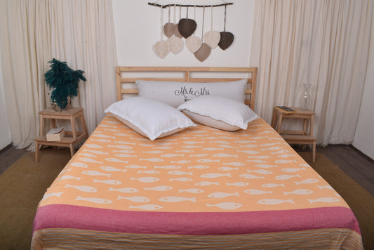 Wohndecke, Türkische Decke, Orange-Fuchsia-Decke, Tagesdecke mit Tiermuster, Duschvorhang 77x91 Zoll, Großhandel Tagesdecke