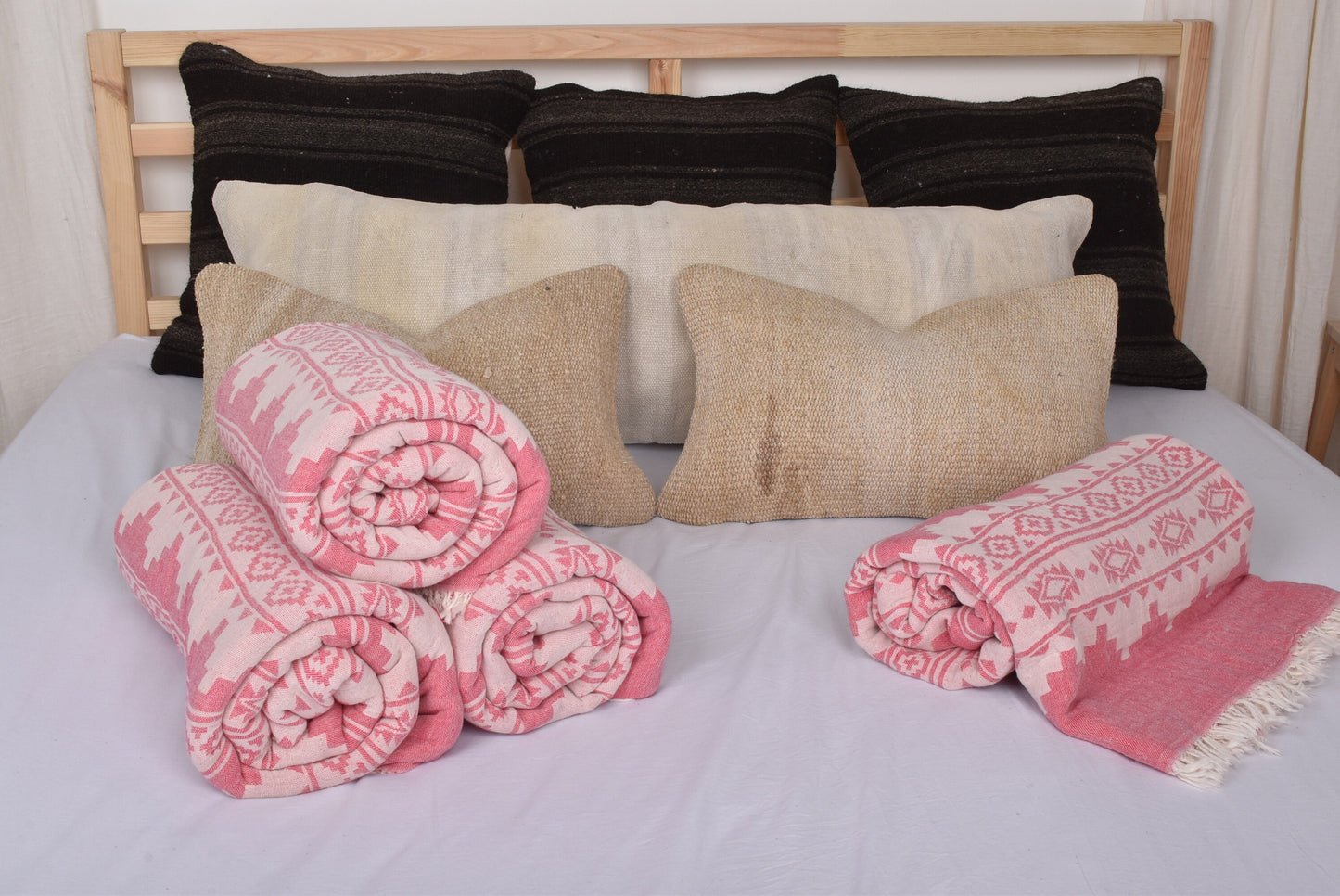 Personalized Throw, Wholesale Blankets, Pink Bedcover, Kilim Blanket, 79x91 Inches Table Cover, Couch Bedcover, Yoga Throw