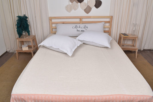 Personalisierte Decke, Personalisierte Geschenke, Orange Decke, Kilim Design Decke, 220x250 cm Leinen-Tagesdecke, Hochzeitsgeschenk Decke