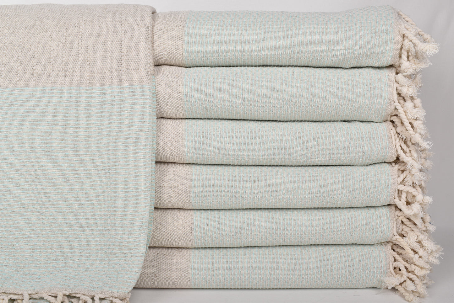 Personalized Throw, Sofa Blanket, Mint Blanket, Linen Bedcover, 95x95 Inches Wedding Gift Blanket, Wholesale Blanket, Beach Bedcover