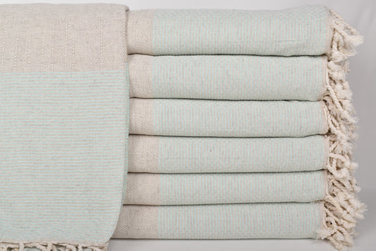Personalisierter Überwurf, Sofadecke, Minz-Decke, Leinen-Tagesdecke, 241x241 cm Hochzeitsgeschenkdecke, Großhandelsdecke, Strandtagesdecke