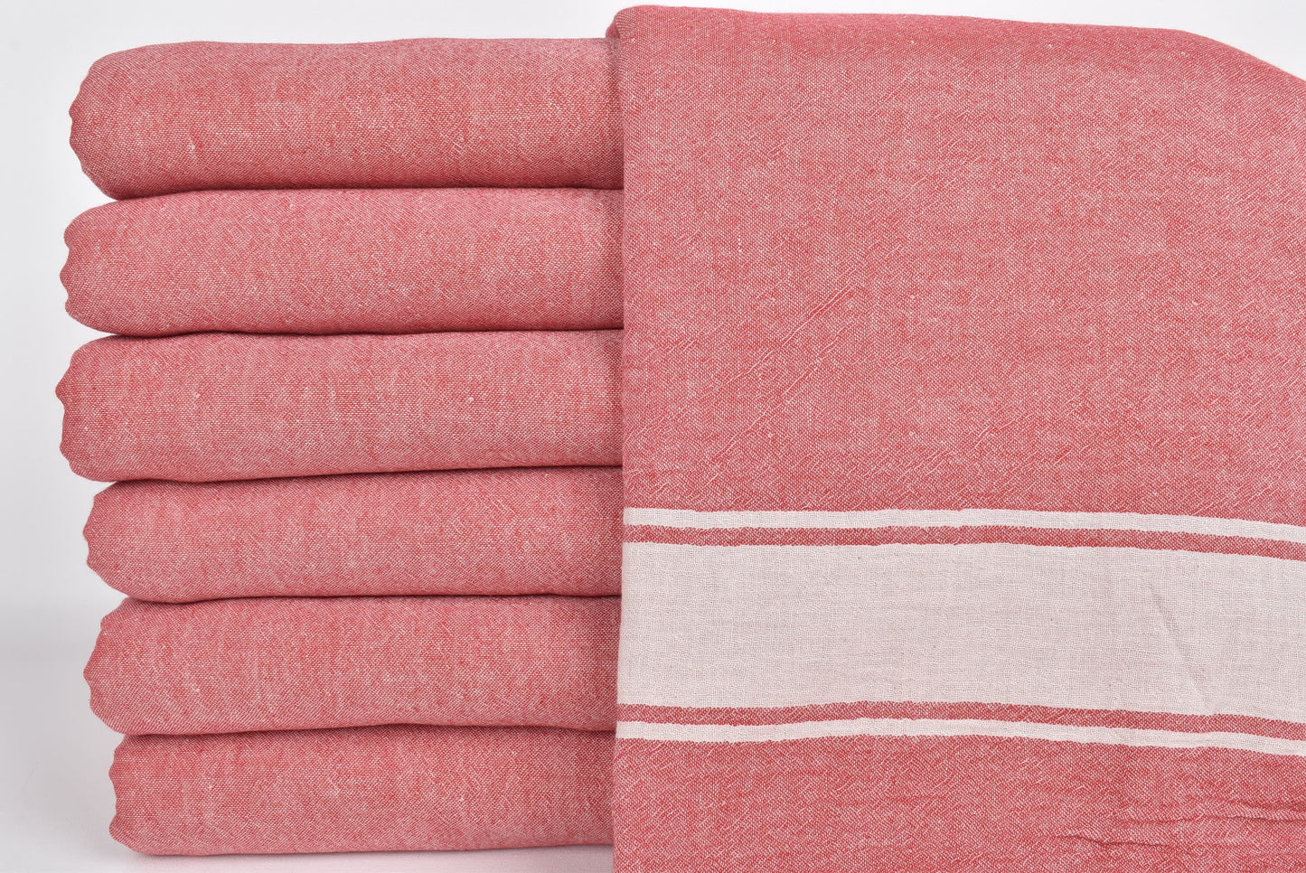 Personalized Gifts, Large Towel, Red Bedspread, Striped Blanket, 60x71 Inches Couch Cover, Organic Blanket, Oversize Bedcover