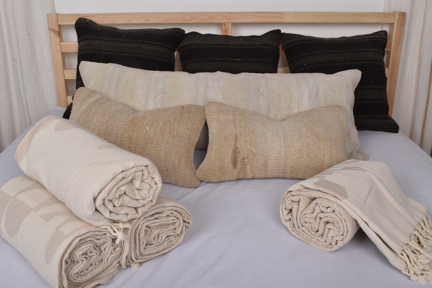 Sofa Blanket, Custom Blanket, Light Beige Throw, Animal Print Blanket, 79x99 Inches Handwoven Bedspread, Warm Throw, Decorative Blanket
