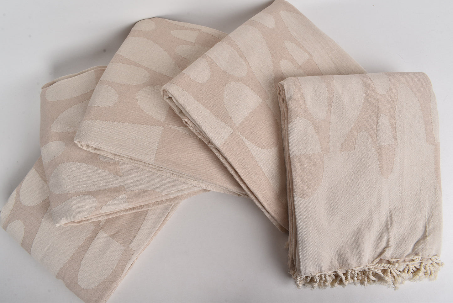 Sofa Blanket, Custom Blanket, Light Beige Throw, Animal Print Blanket, 79x99 Inches Handwoven Bedspread, Warm Throw, Decorative Blanket